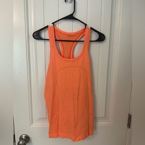 Orange Lululemon Swifty Tech Tank